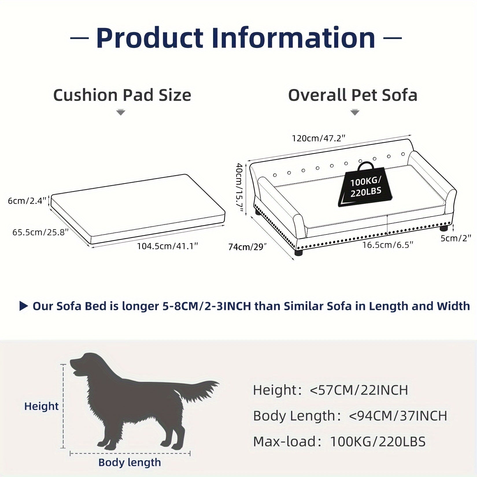 Luxus Samt Hundesofa XL: Modernes Haustiersofa Hundecouch für große Hunde